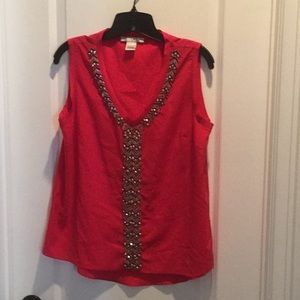 Beautiful embellished pink tank top!!